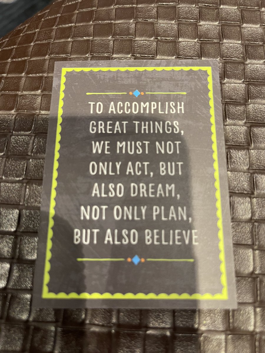 This quote was on the chair I picked for my last TEPSA session of the day. 💜💛 #WeLeadTX