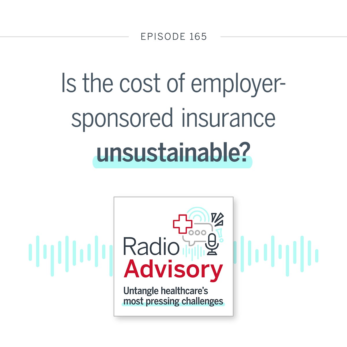 AdvisoryBd's tweet photo. 🎙️ Guest host Aaron Mauck, Advisory Board VP &amp; spokesperson, with health plan experts Sally Kim and Max Hakanson
💡 Employer-sponsored insurance and affordability
#RadioAdvisory is available wherever you get podcasts