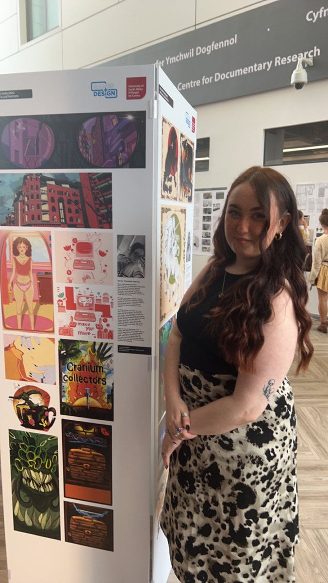 SerenLizzyArt's tweet photo. My final year 3 #exhibition was yesterday and I’m so excited to #graduate and go into the next adventure! #digitalillustrations #illustration #illustrationsketch #bright #saturation #content #uswstudent #smallartist https://t.co/s8ueqKbv1x