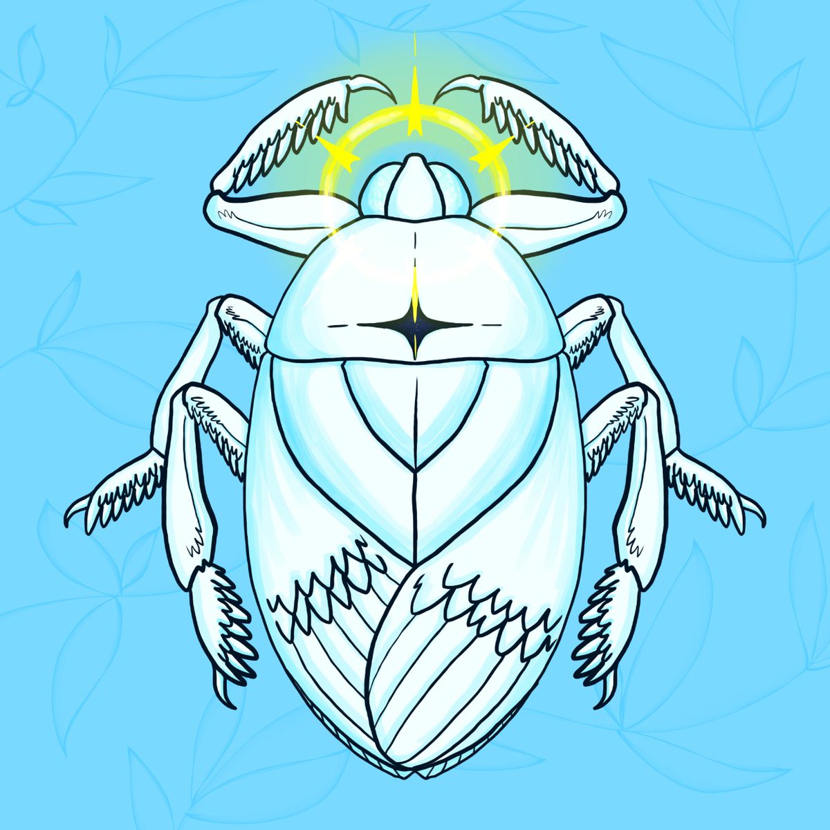 JuneBug: Celestial Water Bug (Lethocerus)

#junebug2023 #giantwaterbug #toebiter #hemiptera #insect #angel #creature #art