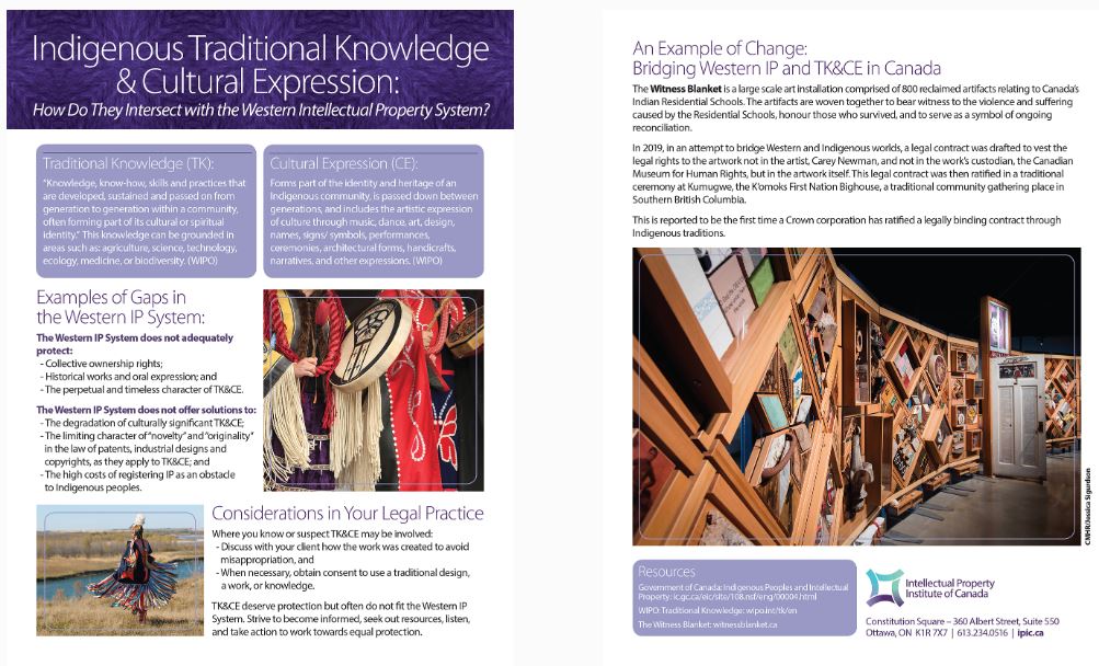 IPIC_Canada's tweet photo. This National Indigenous History Month learn about 'Indigenous Traditional Knowledge &amp; Cultural Expression: How Do They Intersect with the Western #IP System' with an informative resource created by #IPIC's #Indigenous IP Committee! 

https://t.co/YFk41Ev6Ik #NIHM2023 #CdnIP https://t.co/WlPnRjdanz
