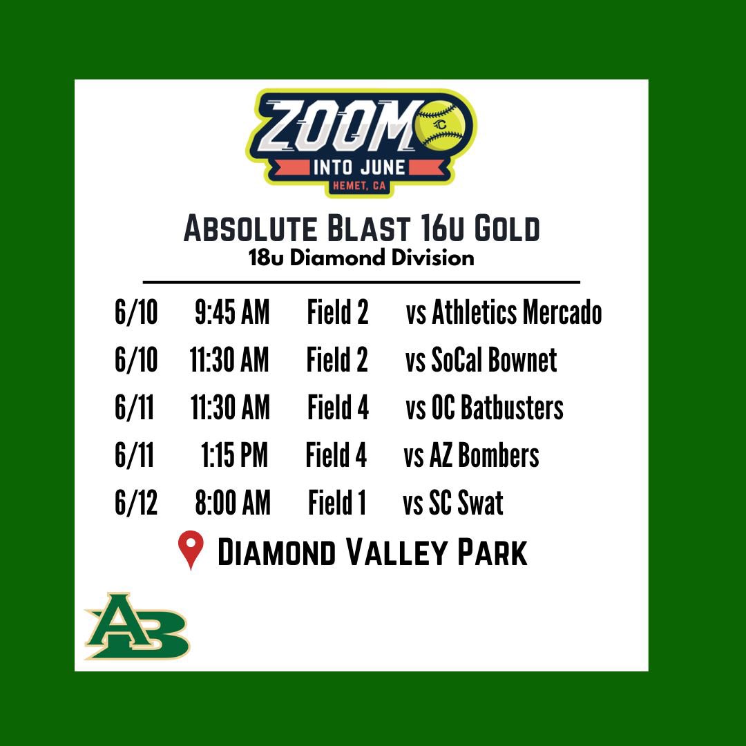 After a successful high school season with 14 of our athletes earning all-league honors, we are headed to California for Zoom Into June. Talented roster with 6 uncommitted 2024s. Come check us out!