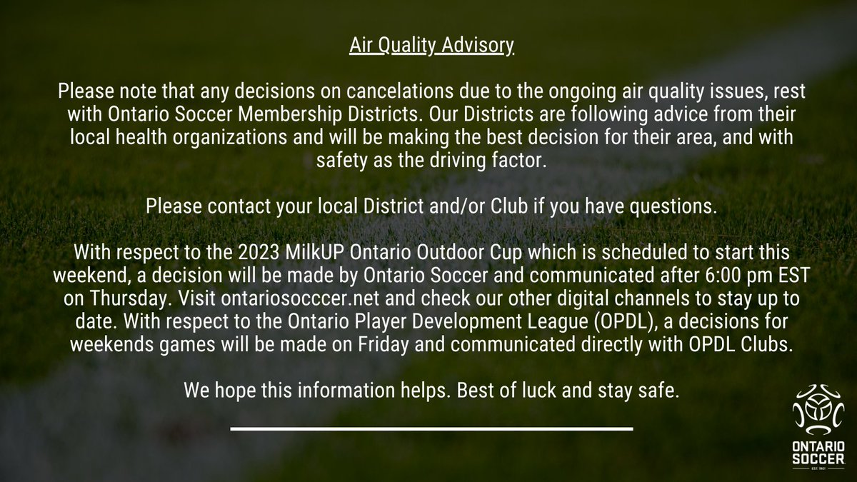 Shout out to our Districts who have been on the ball, communicating updates during a tough, constantly evolving situation.

Stay safe.