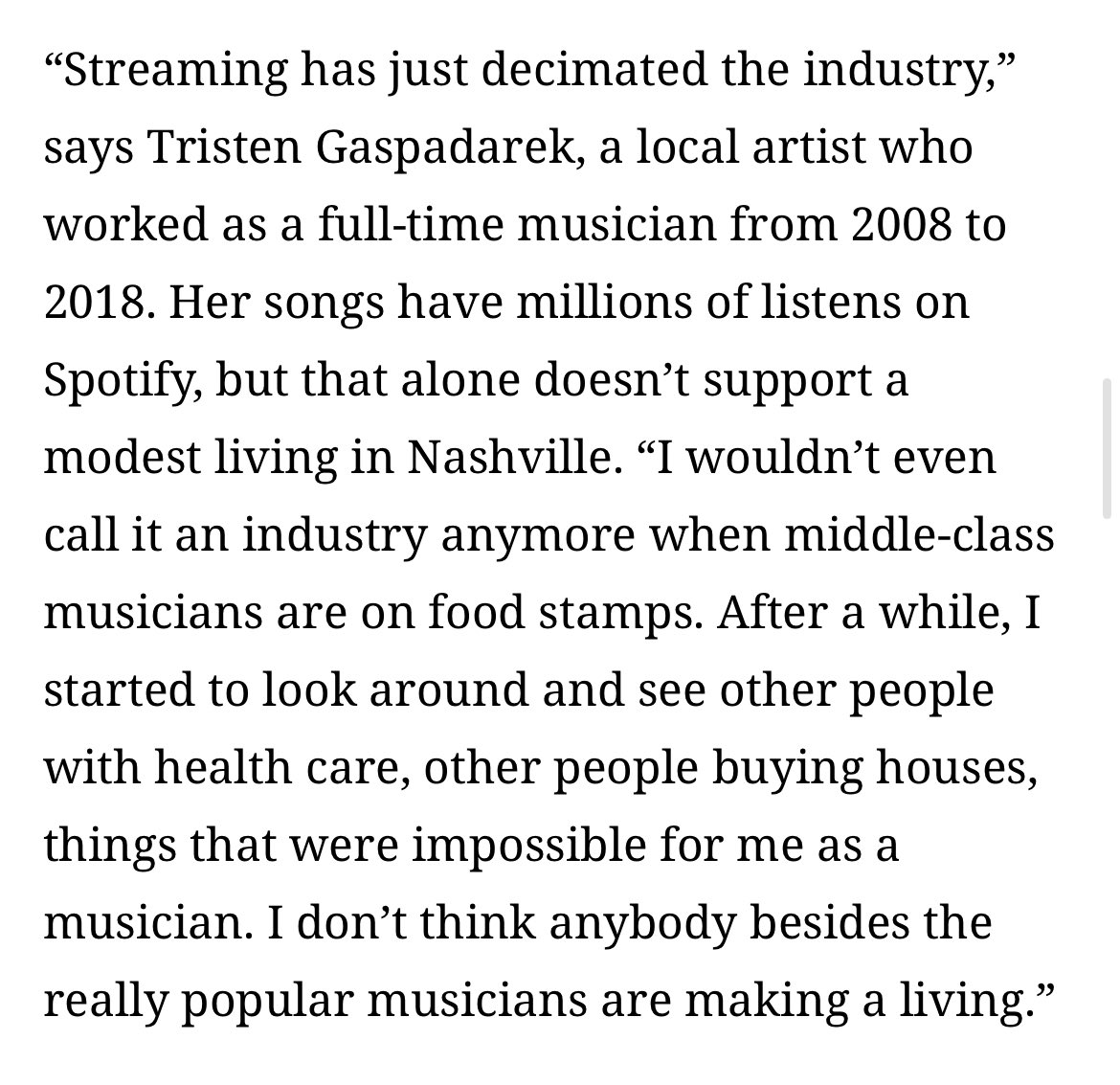 Hell of a quote here from @tristentristen in @ejmotycka’s @NashvilleScene story on Nashville’s influx of tech and streaming companies. nashvillescene.com/news/citylimit…