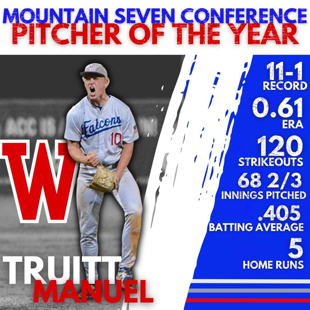 West Henderson is proud to announce our Mountain 7 All-Conference players.   <a href="/TruittManuel/">Truitt Manuel</a> playing for Five Star National 17u black this summer.   <a href="/NCStateBaseball/">#Pack9 ⚾️</a>