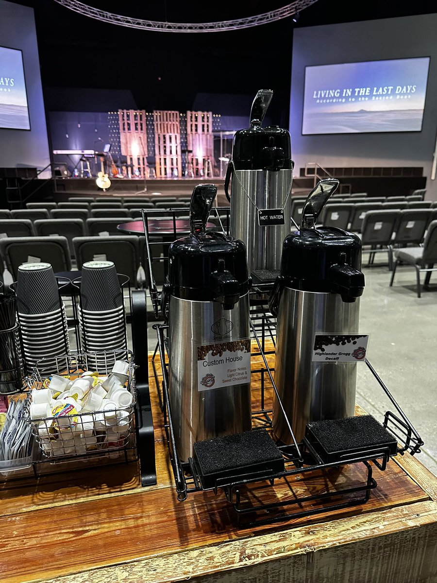 Coffee is on and we’re ready for our Mid-Week Teaching Service! “Living in the Last Days” starts at 7PM! #wednesday #teaching #lastdays #instruction