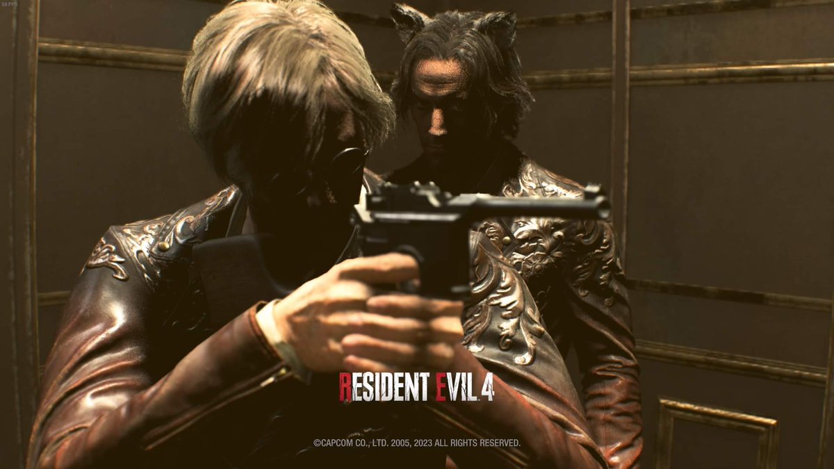 Sickfartz's tweet photo. Playing with mods 🤭 #ResidentEvil4 #ResidentEvil4Remake #LeonKennedy #LuisSerra https://t.co/C2q30vMifU
