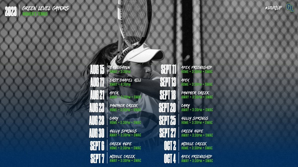Fall 2023 - <a href="/G_L_WTENNIS/">Green Level Women’s Tennis 🎾</a> 🎾
