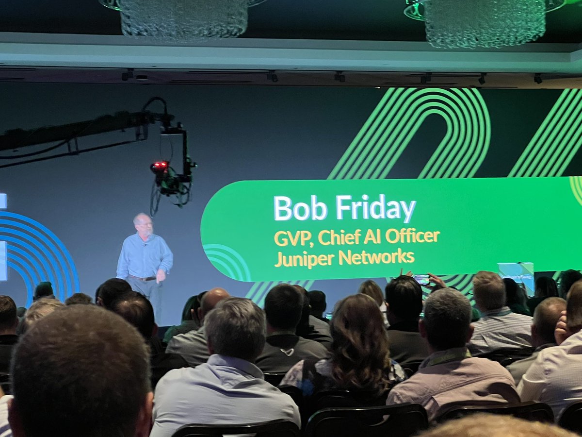 The one and only Bob Friday on stage at Juniper AI in Action #AIinAction