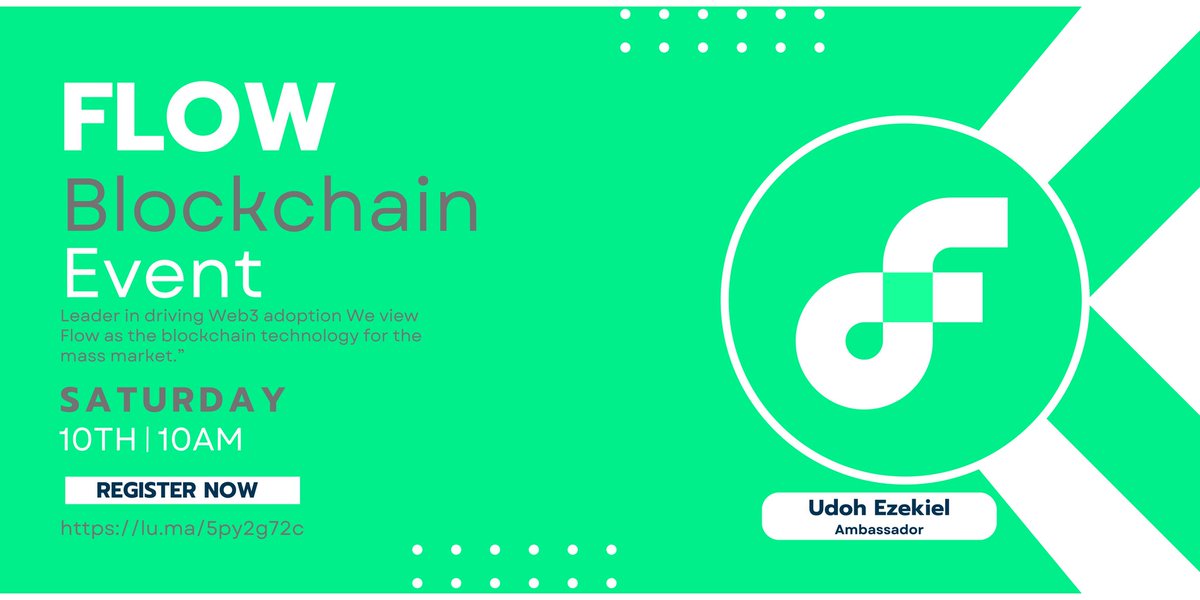 CalabarFlow's tweet photo. 📢Are you prepared for a revolutionary tour into the world of blockchain technology?

In only three days, join us for an Exciting Blockchain Offline/Workshop Event!💥

@flowblockchain builder House live in  CrossRiver State.

⏲️ 10AM UTC+1
📅 10th June,2023. 

For more info: 👇👇 https://t.co/mvi8EnFs3U