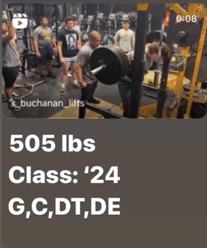 R_Buchanan_77's tweet photo. 505 squat! @Paulcocozziello @Coach_Papcun @EdtheRock35 @SJVLancersFB https://t.co/QshEgdBTcA