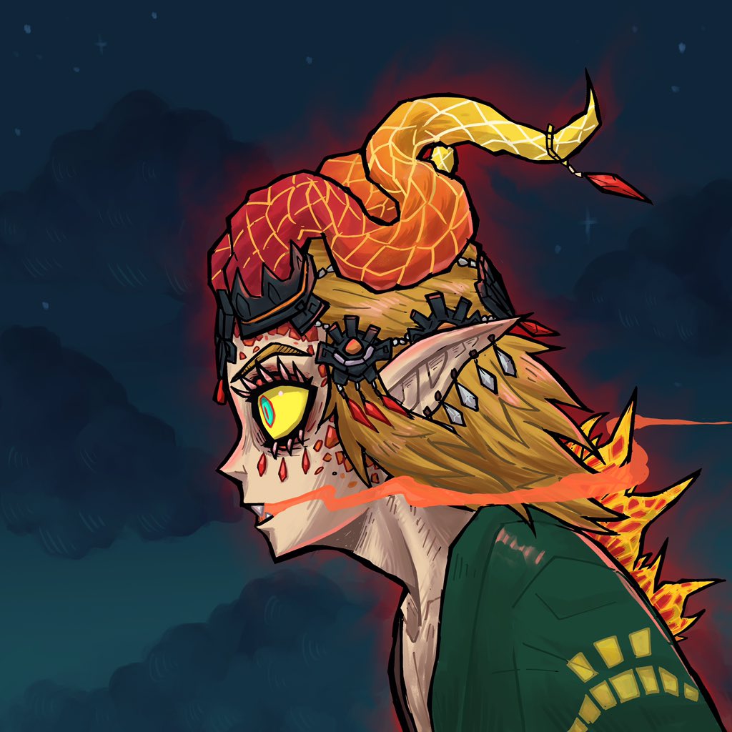 What if Link gained a little more dragon-y features when wearing the ember headdress? Ykno, normal things surely everyone asks themselves when playing TOTK #TearsOfTheKingdom