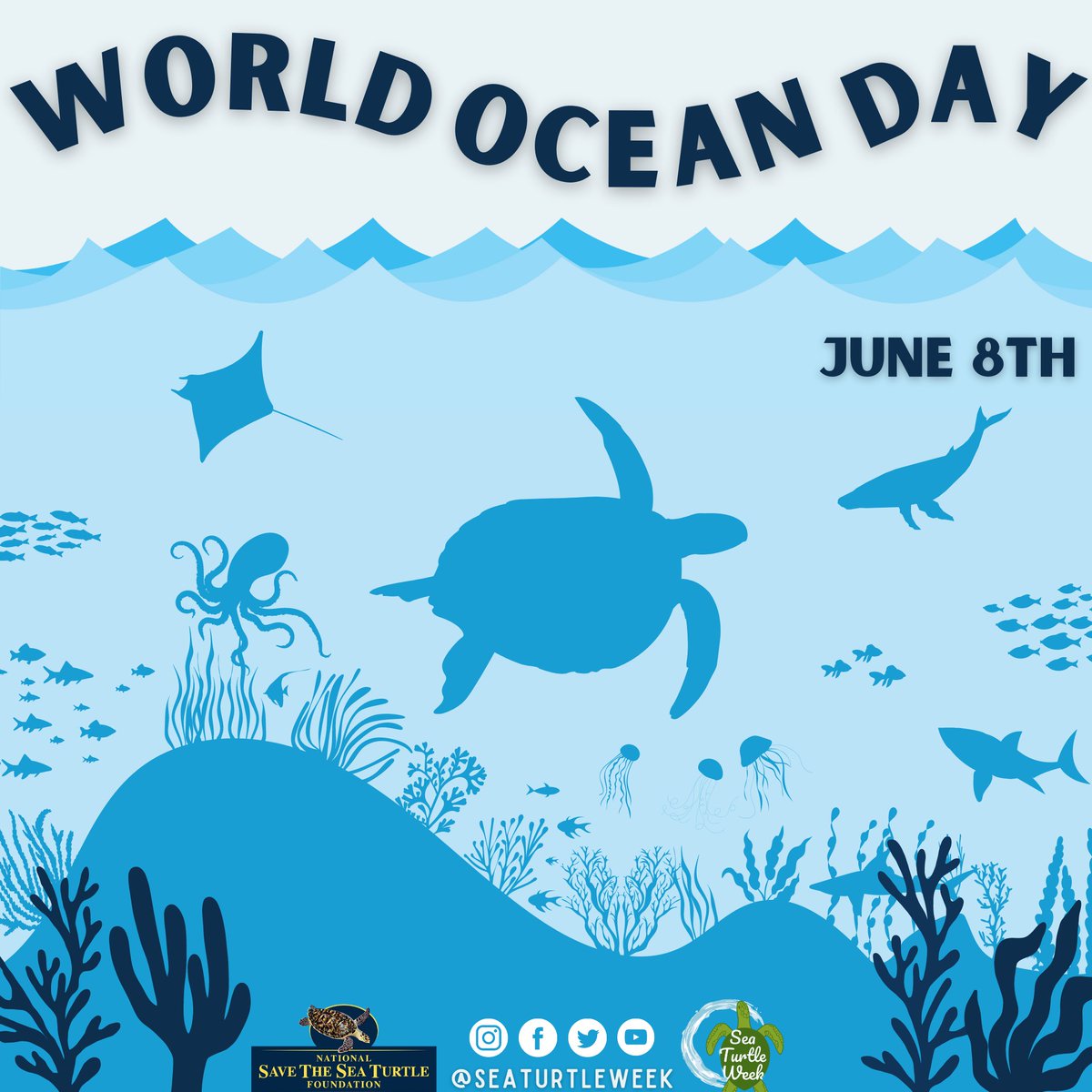 We are ready to swim into #WorldOceanDay and the first day of #SeaTurtleWeek! 💙🌎🌊✨

Tell us what your favorite thing about the ocean is below!

🌍The 2023 World Ocean Day goal is to protect at least 30% of our blue planet by 2030 (”30x30”).

#Protect30x30