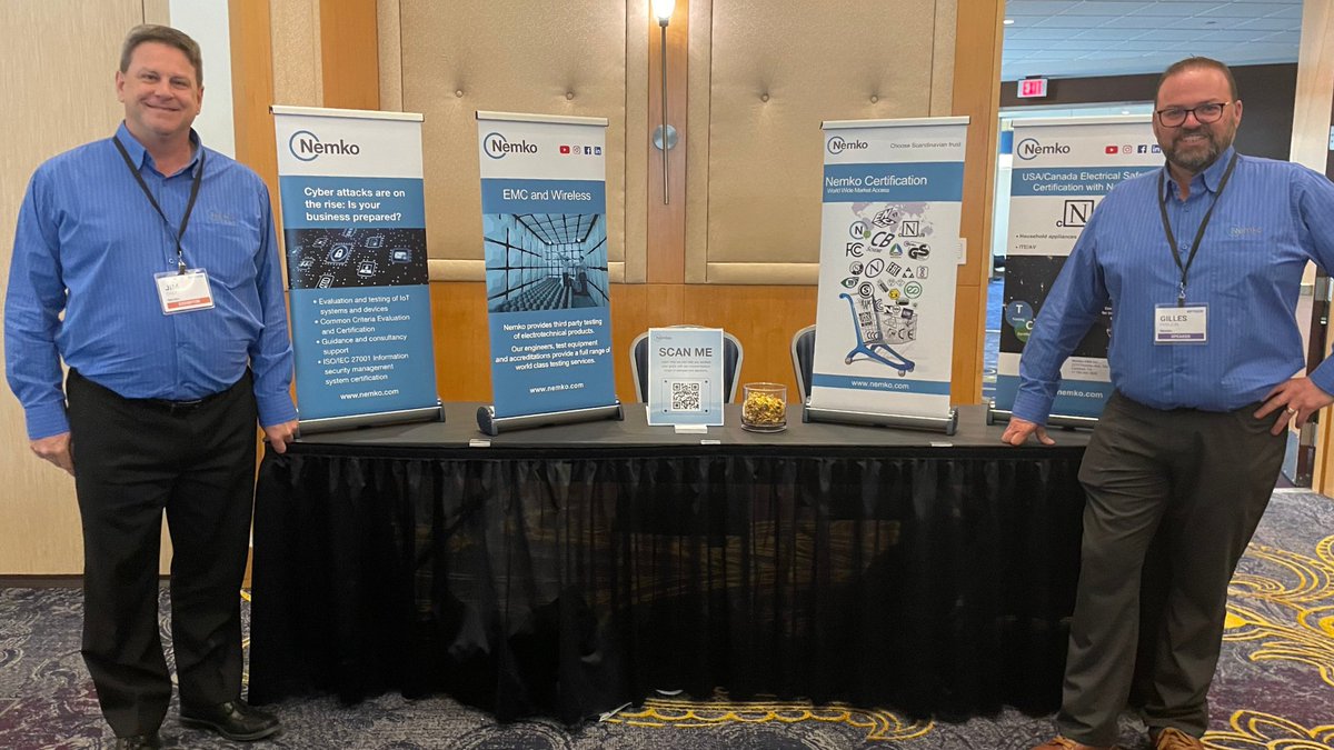 NemkoGroupAS's tweet image. 📸Check out Jim and Gilles at EPTECH Vancouver! 
#Nemko #EPTECH #Vancouver