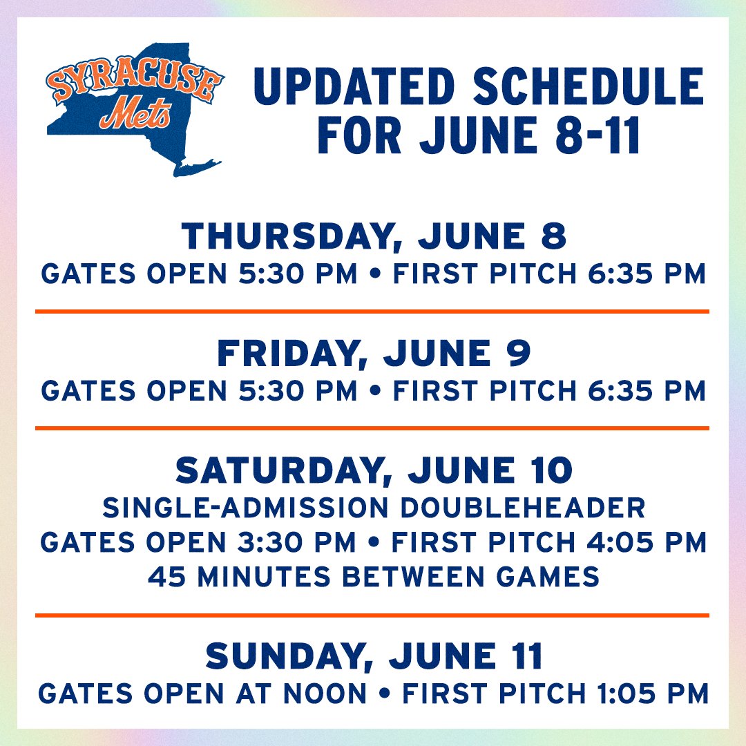 Syracuse Mets Schedule