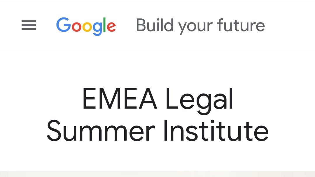 UnkleAyo's tweet photo. If you know any law students, tag them

Google is partnering with law firms to provide PAID internships - thankfully, Nigerian law undergrads are eligible

You'll also get optional 6 months mentorship slots with Google lawyers

Apply here: https://t.co/uSfeVmDnJZ
Ends June 11th. https://t.co/X3cGMXbuQo