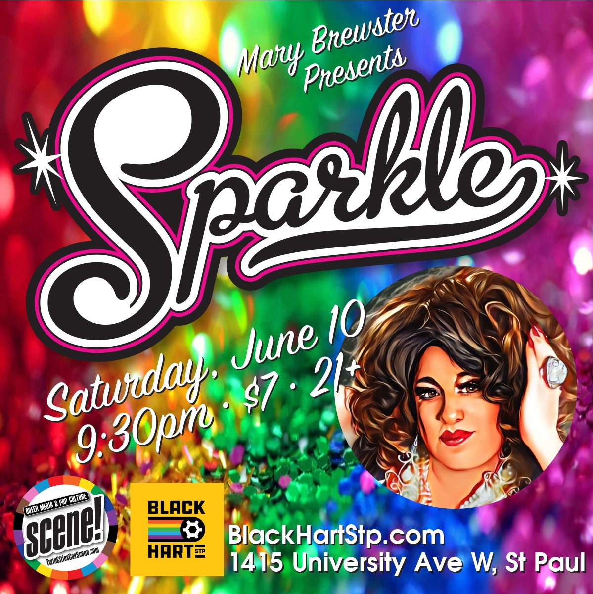 #sparkle at the @BlackHartSTP THIS Saturday night! Join us and BE PROUD!