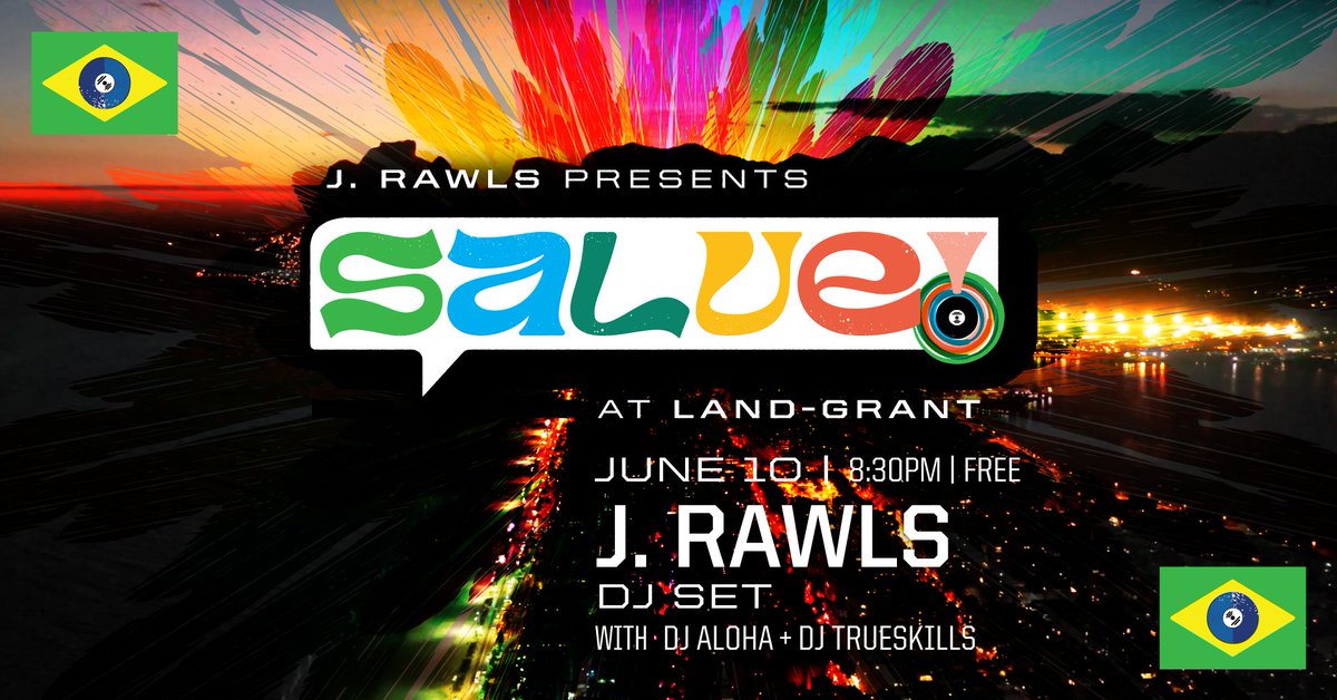 Did we mention that the party continues this Saturday with the return of @jrawls82's #SALVE? The party starts at 8:30PM with @DjAlohacbus, DJ Trueskills, followed by J. Rawls. Come dance to the rhythms of Brazilian, House, Funk, Reggae, Jazz, Dance, Disco, Afro-Beat & Soul.🎶