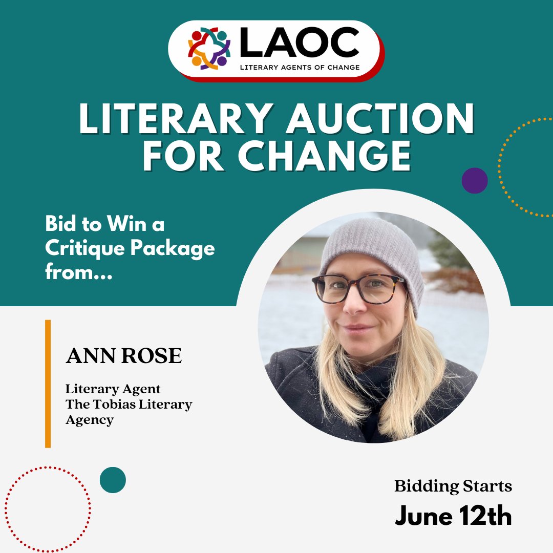 annmrose's tweet image. Happy to support the Literary Agents of Change
@litagtsofchange , by donating  to their Literary Auction for Change. Register now to start bidding on June 12! givebutter.com/c/laocauction/…