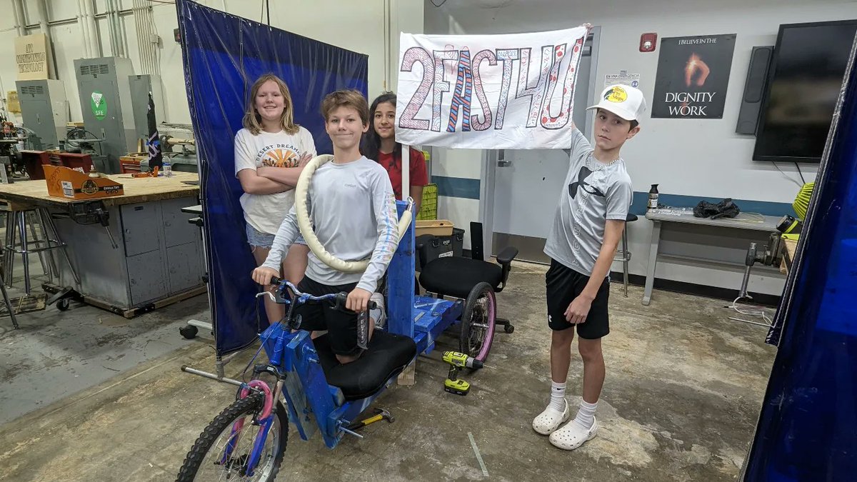 IronsCougars's tweet image. Our team worked hard today and got our self powered derby car finished! We will have it inspected in the morning and practice driving it on a track tomorrow! So proud of this group and all the hard work they have done this week! Go Cougars! #CyaL8R #2Fast4U #STEMChallenge23
