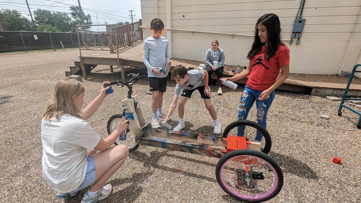 IronsCougars's tweet image. Our team worked hard today and got our self powered derby car finished! We will have it inspected in the morning and practice driving it on a track tomorrow! So proud of this group and all the hard work they have done this week! Go Cougars! #CyaL8R #2Fast4U #STEMChallenge23