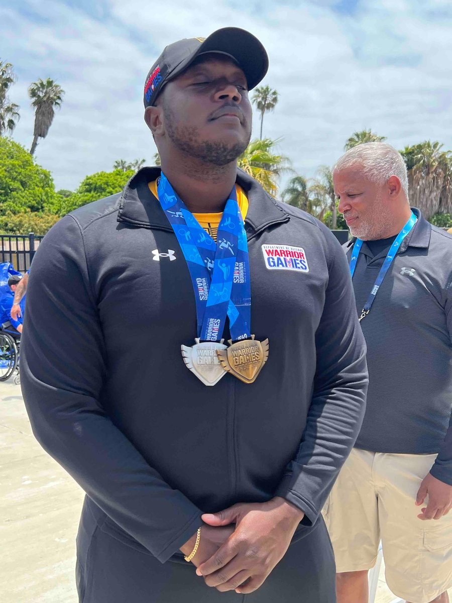 What victory smells like. Take a look! Congrats Sgt. Bill Anderson on winning Silver and Gold in men’s rowing for #TeamArmy  at the #WarriorGamesChallenge23 in #SanDiego