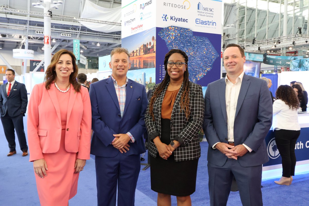 SCBiotech's tweet image. We were proud to have our partners from the @SCcommerce join us this week at #Bio2023. Ashely Teasdel is a key supporter of #SCLifeSciences and we are grateful for everything she does to continue the industry&apos;s momentum throughout the state.

#sclifesciences #standupforscience