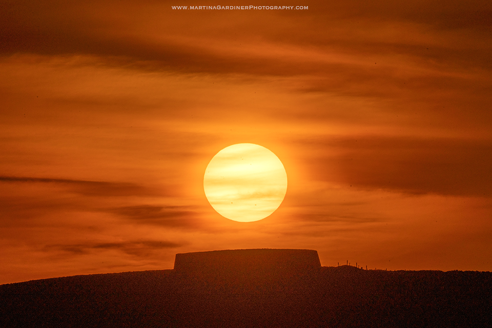 Sunset tonight over the Grianan of Aileach ringfort, Burt #Donegal