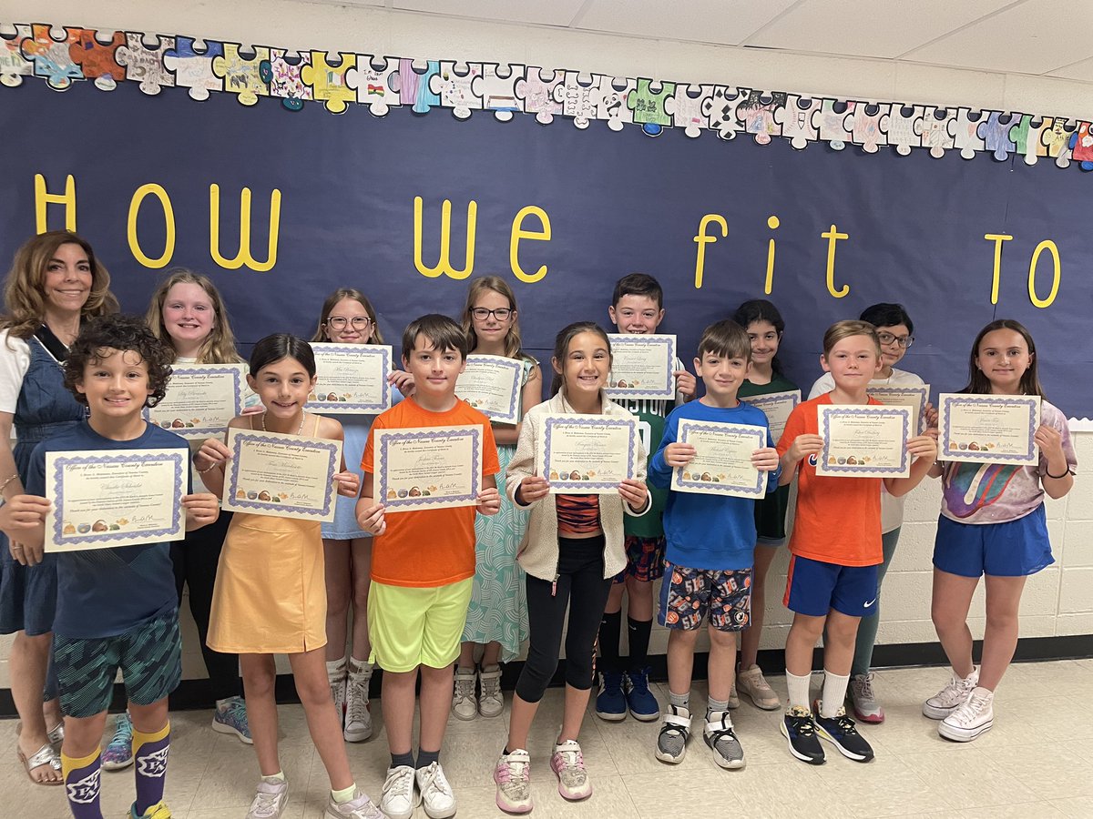 Vernon students who participated in the Humane Society’s Writing Contest. <a href="/OBENSchools/">OBEN Schools</a>