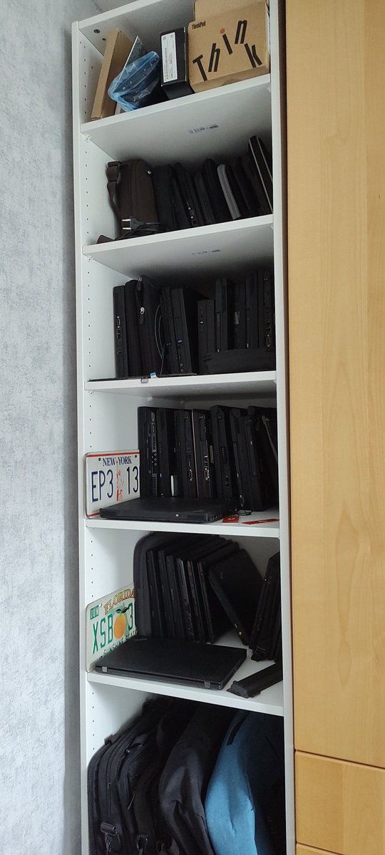 Tom_ZR_Race's tweet photo. This #ThinkPadThursday I want to show you my updated storage for my ThinkPads. How do you store them? Show it :) #NeedMoreThinkPads #ThinkOn #LenovoIN @Lenovo https://t.co/vE4j9BKDFh