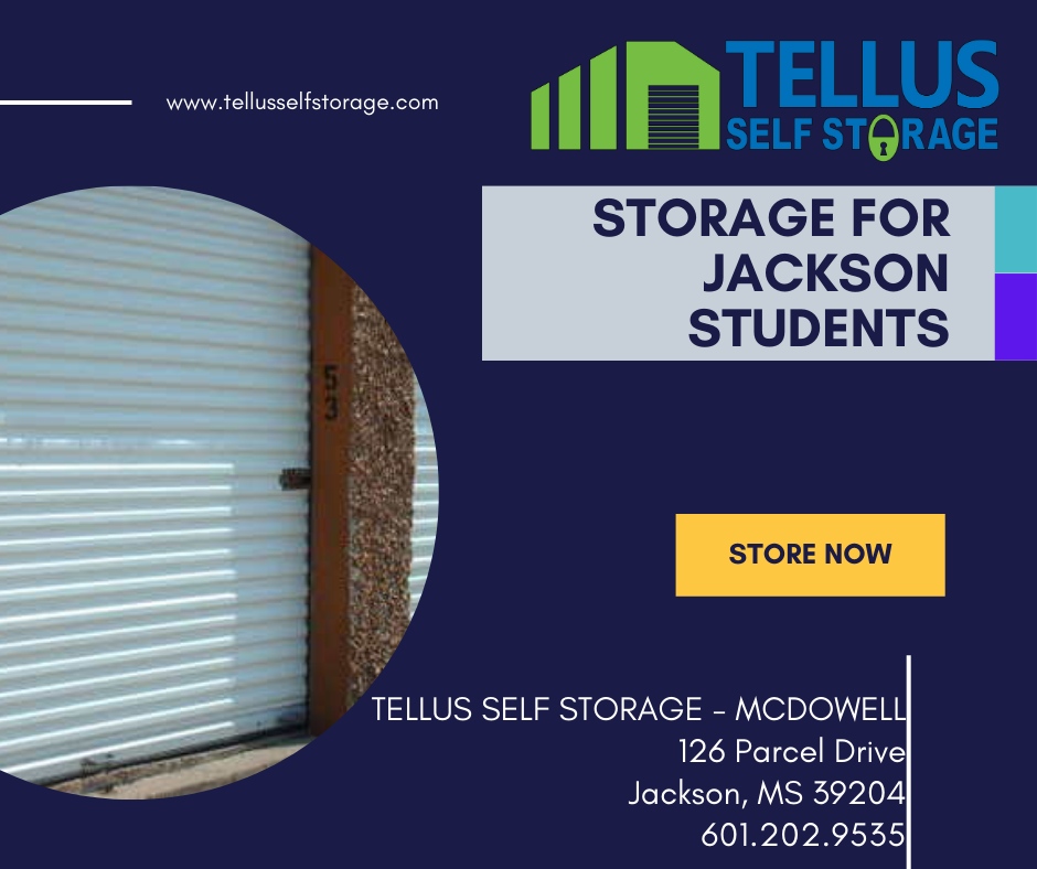 With being a few minutes away from Jackson State, Belhaven, Millsaps, and Hinds. Tellus Self Storage is a great storage for students. #belhavenuniversity #Millsaps #Hinds #JacksonState #jacksonms 

TELLUS SELF STORAGE - MCDOWELL
126 Parcel Drive, Jackson, MS 39204
601.202.9535