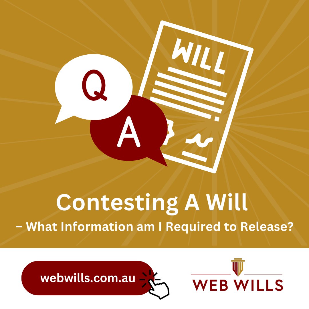 webwillsau's tweet image. Contesting A Will – What Information am I Required to Release? - 1l.ink/544T2SX

#willcontest #contestwill #FamilyProvisionClaim #FPC #ContestingAWill #lawyer #onlinewills