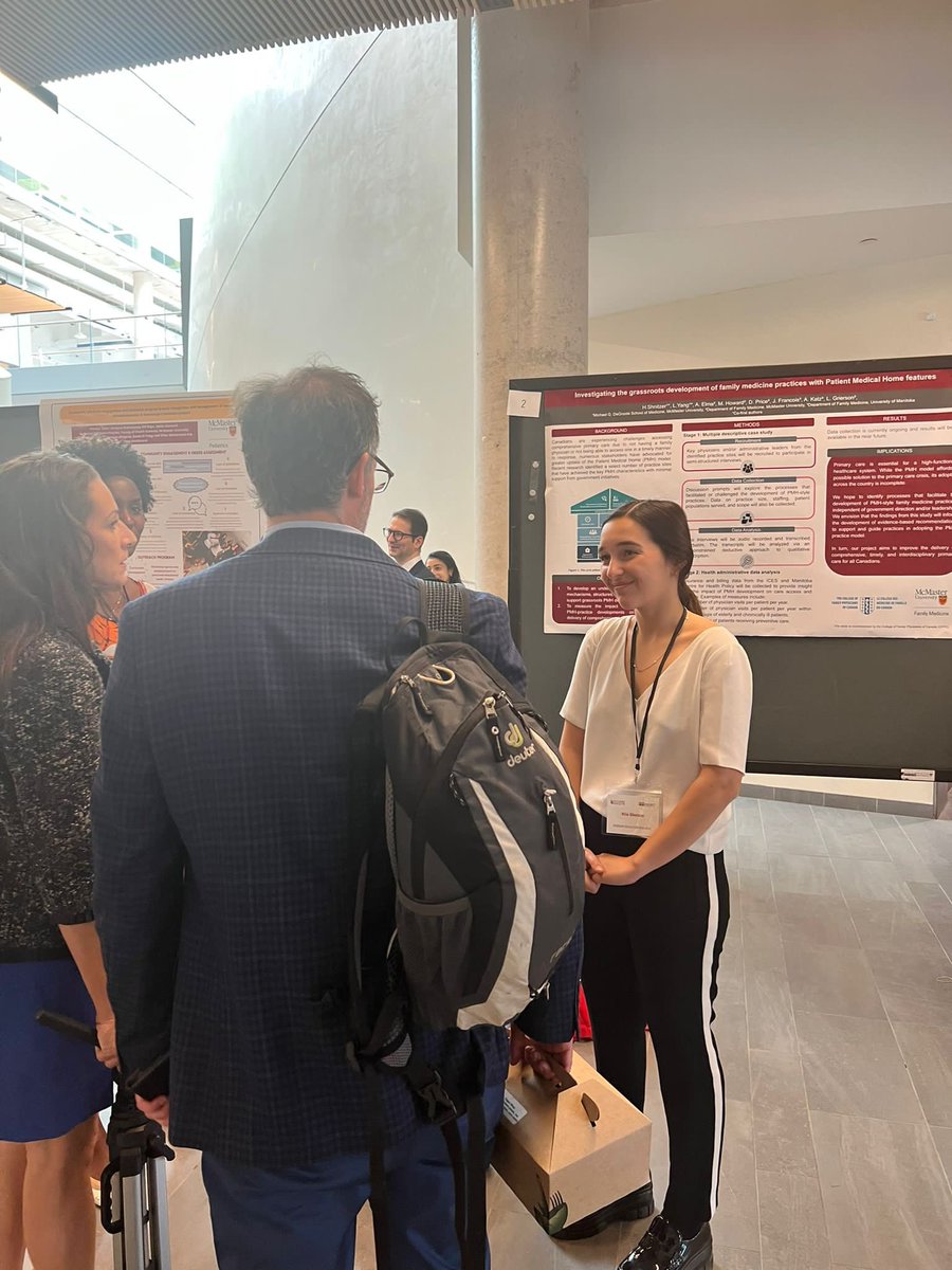 It was great to see all the interest in Hila’s poster on developing family practices family medicine practices with #PatientMedicalHome features this afternoon! 

#NERD2023 @MERIT_McMaster @McMasterFamMed