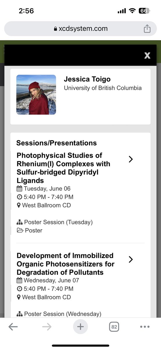 Hey #CSC2023 crew! Stop by poster 594 at 5:40 pm to hear how we could be using light to degrade water pollutants. See you soon!