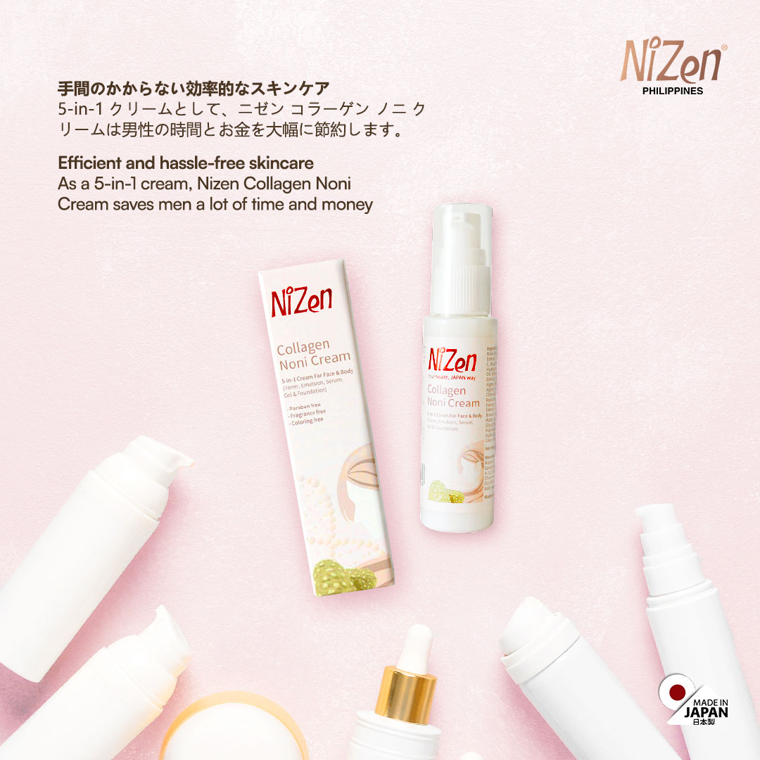 NizenPh's tweet photo. Discover the secret to efficient and hassle-free skincare with Nizen Collagen Noni Cream. Our 5-in-1 cream is non-sticky, treats skin conditions, reduces signs of aging, and is made with 100% natural ingredients from Japan 

#nizenPhilippines
#madeinjapan 
#collagencream https://t.co/p2281muDXM