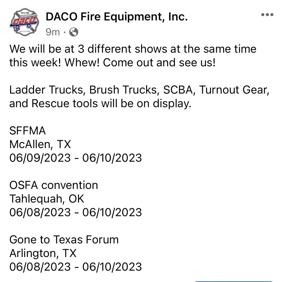 DacoFire's tweet image. Be sure to stop by and see us!