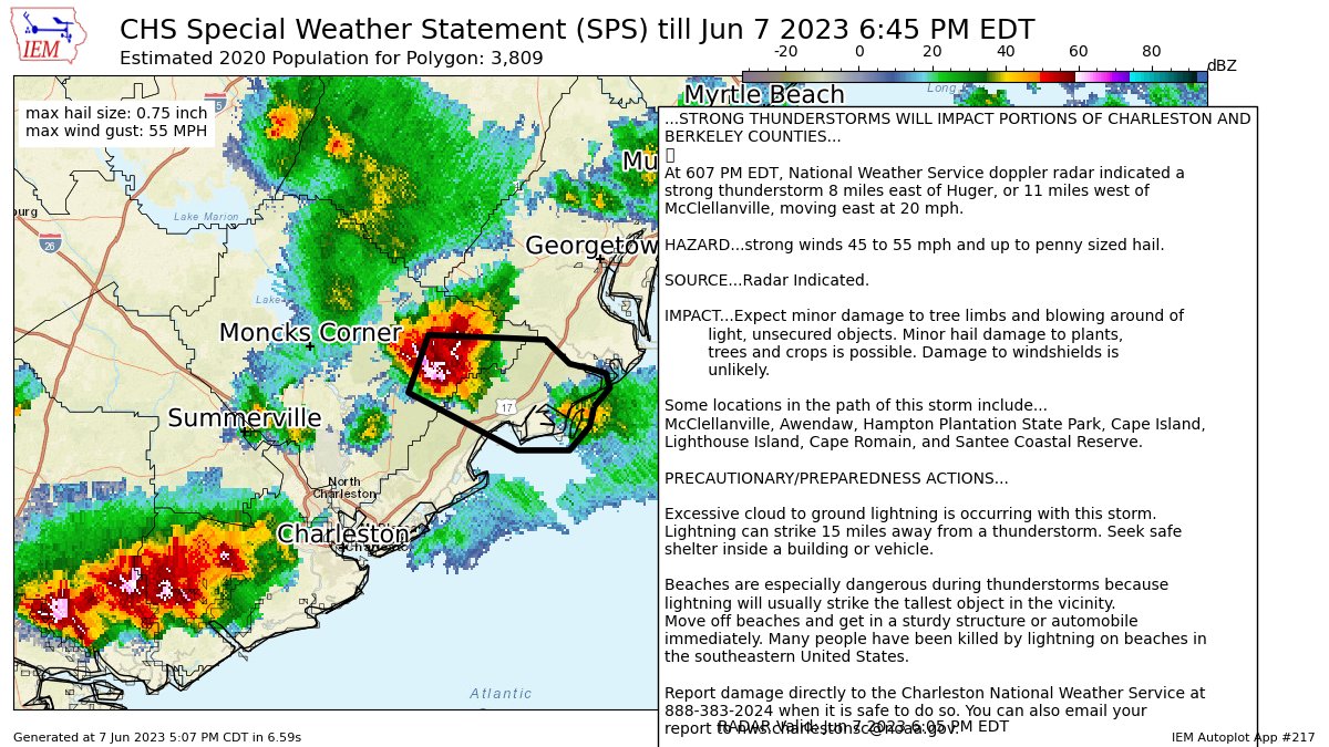 Charleston Weather chswxchswx.social on Twitter "STRONG