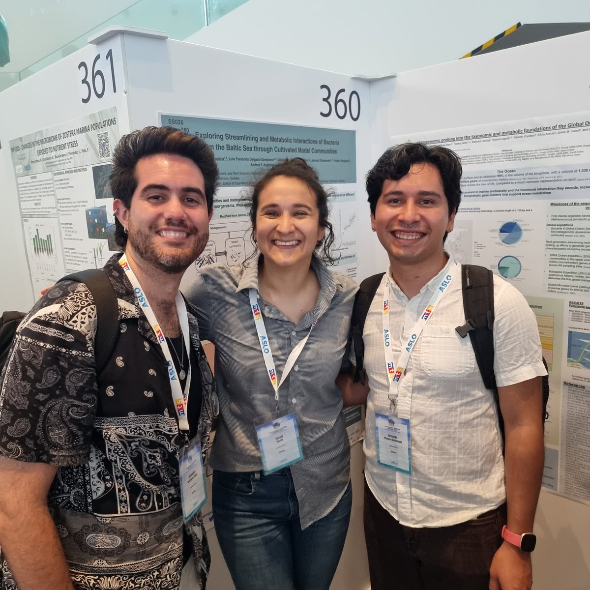 Proud supervisor after successful poster presentations of @pachecologist @_RodriguezGijon at @aslo_org #ASLO2023 #miintlab