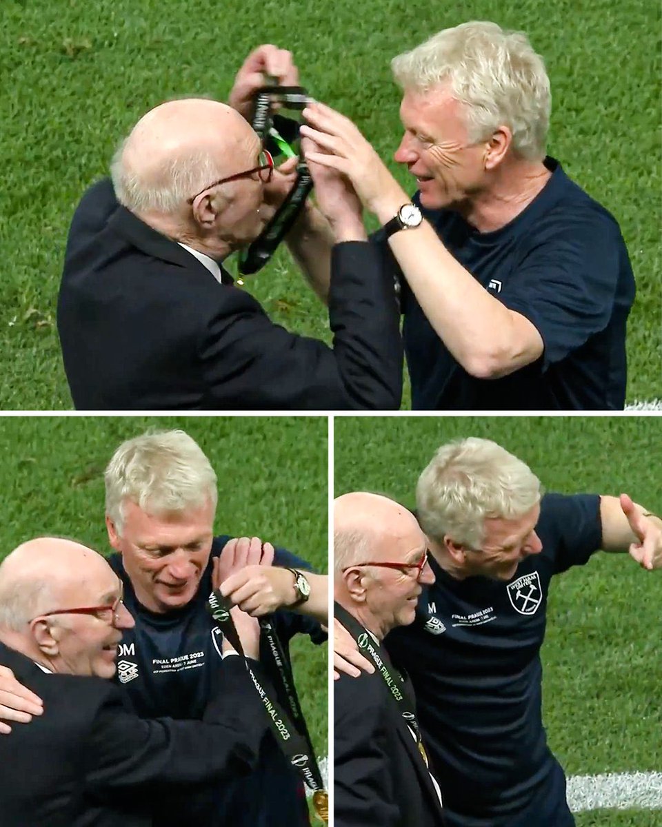 David Moyes putting his medal on his 87 year old father ♥️♥️