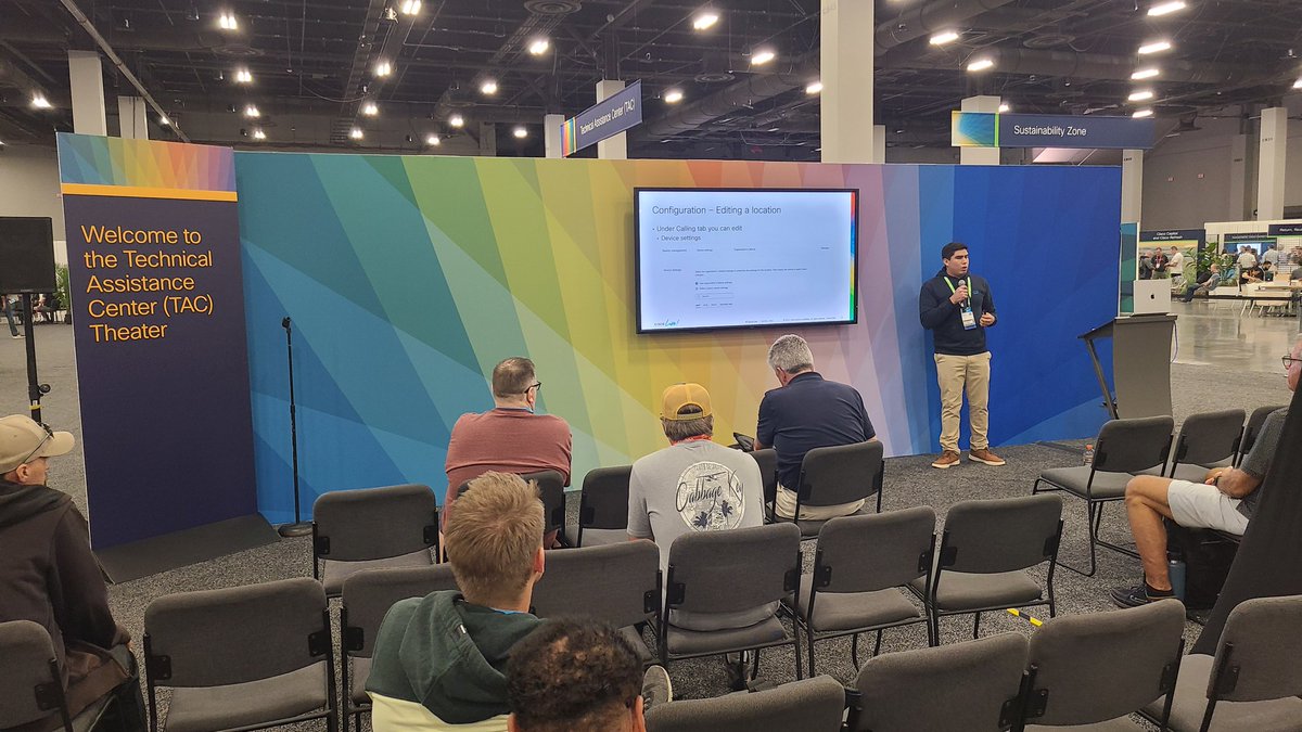 CiscoLiveTAC's tweet photo. Webex Calling PRESENTING NOW!! #CISCOLIVE #LETSGOOO #CX#CISCOTAC #CISCOCX #CISCOTAC https://t.co/cjcbc3rGec
