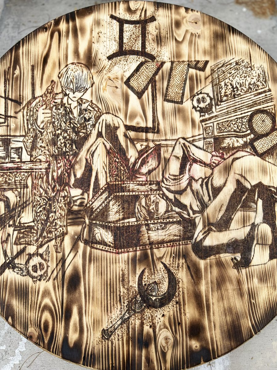 A commission completed! Visit the shop to buy woodburning art. etsy.com/shop/Illuminat…