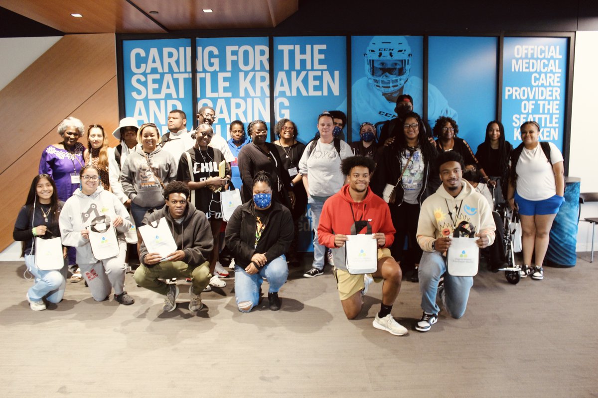 VMFHealth's tweet photo. Job shadowing can be an eye-opening experience and a great way to see behind the scenes of a given industry. We are proud to align efforts with @Seahawks wide receiver @TDLockett12 to host youth from Tulsa, Oklahoma for a day of job shadowing at the @KrakenIceplex. https://t.co/b2jRavs9S7