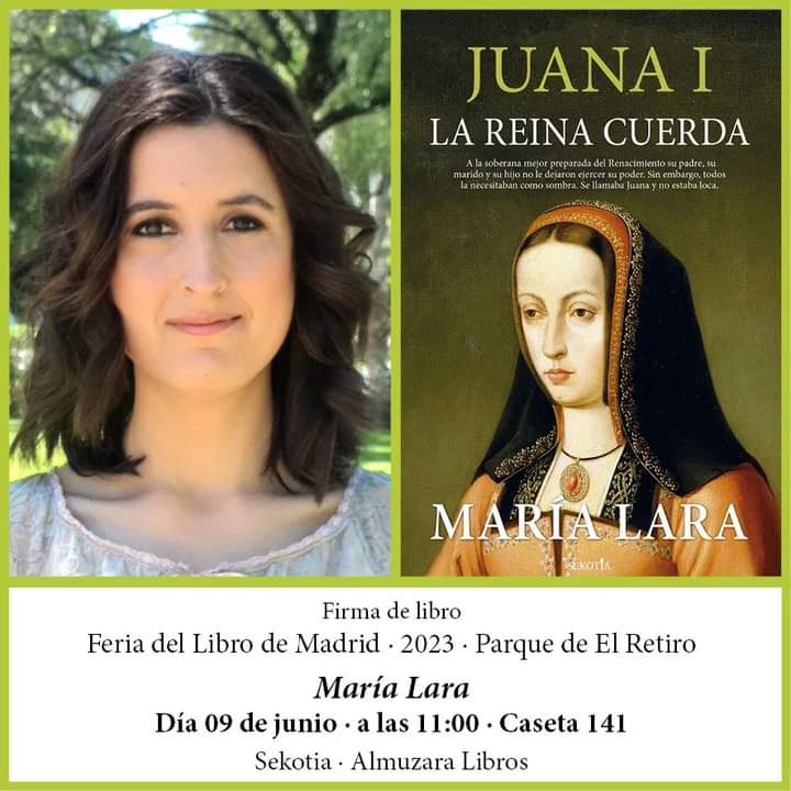dramarialara's tweet image. Este viernes 9 de junio a las 11h estaremos Laura Lara y yo firmando en la @FLMadrid. Mi nuevo libro #Juana I, #lareinacuerda llega ese día a las librerías.  almuzaralibros.com/fichalibro.php… @AlmuzaraLibros
 Y, hoy, como todos los jueves, #HistoriaSemanal con @dralauralara #HermanasLara