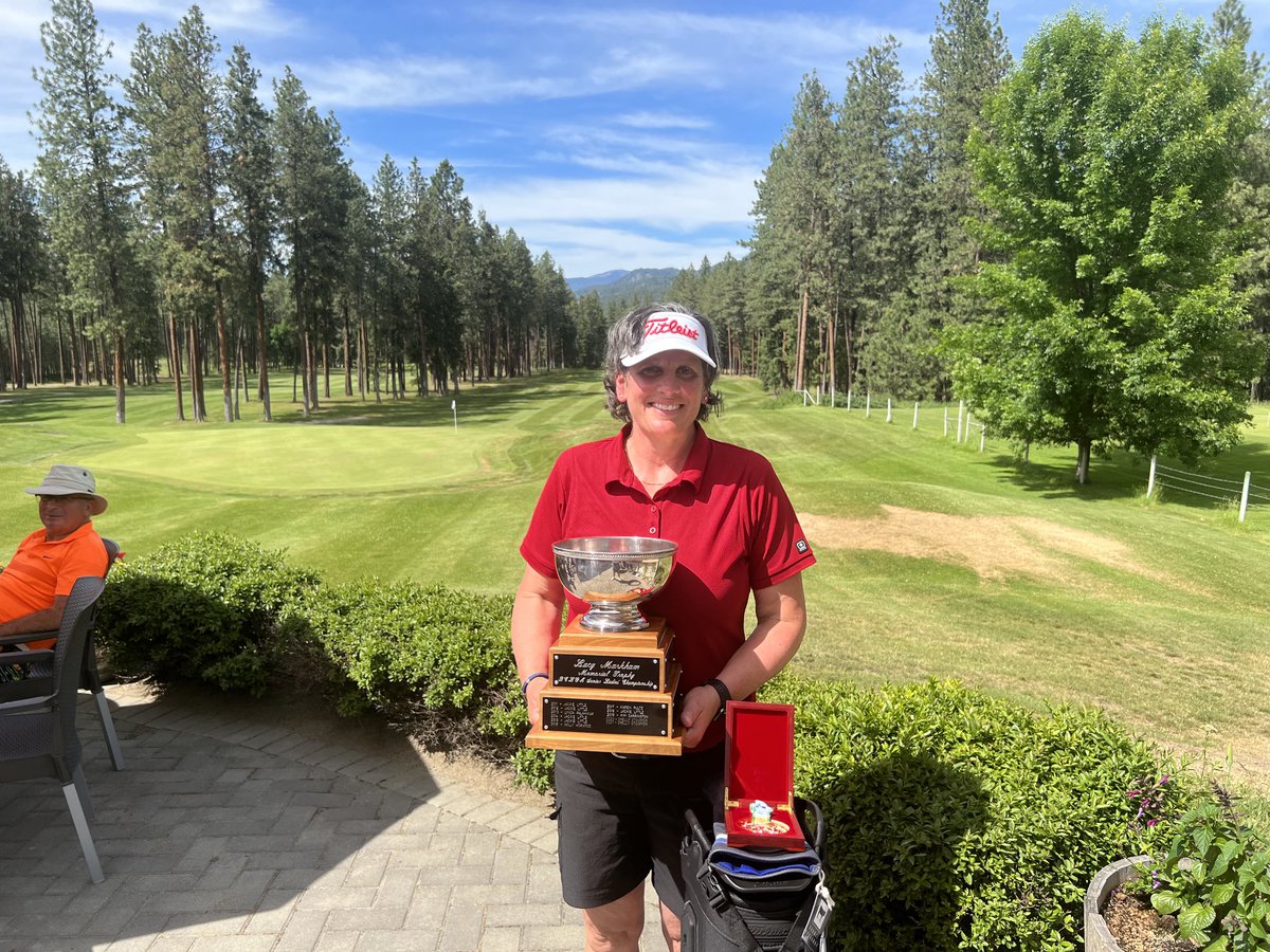 Congrats to ⁦<a href="/ShellyStouffer/">Shelly Stouffer</a>⁩ on her fourth straight BC Senior Women’s Championship today at Christina Lake Golf Club