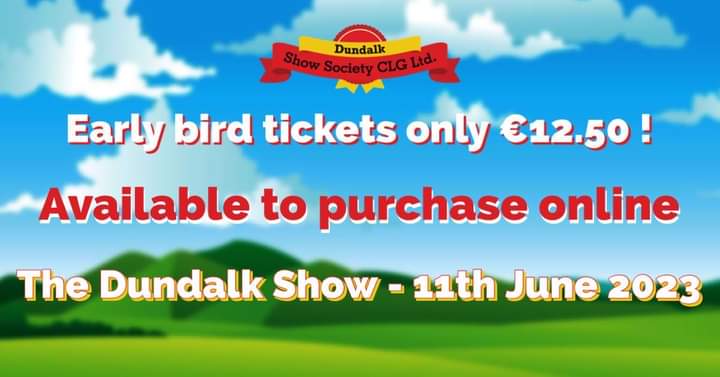 LouthAgriShow's tweet photo. Grab your early bird tickets at a discounted rate here : https://t.co/qGf6fEnvML
Tickets are also available to purchase on the day Card payments will also be accepted on the day #louthchat #familyfun #dundalkshow https://t.co/wOvlEbqGQL