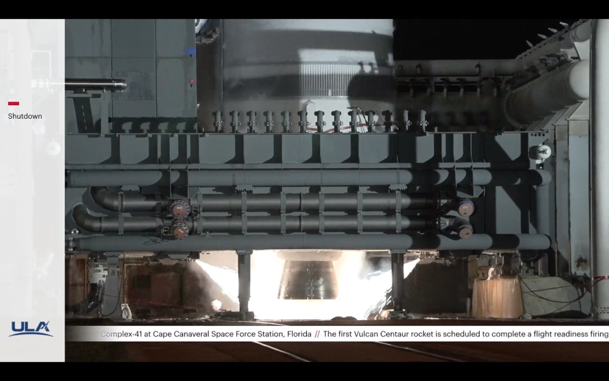 3, 2, 1, ignition! #VulcanRocket roars to life at Cape Canaveral for its Flight Readiness Firing in preparation for the #Cert1 mission! #CountdowntoVulcan