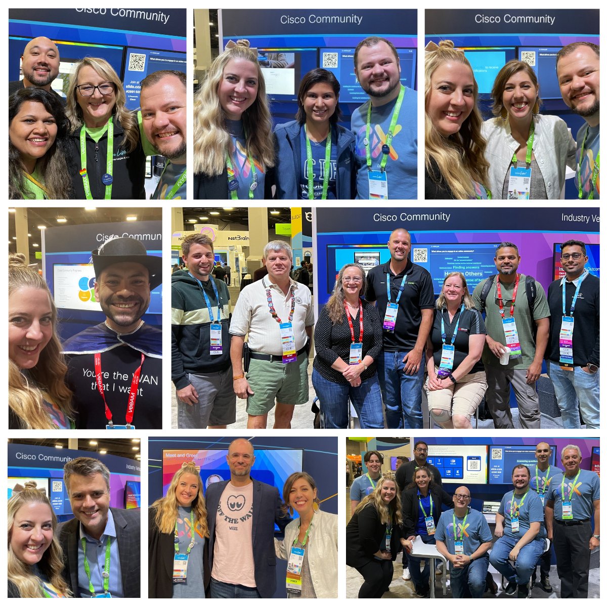 What a busy and buzzing Day 3 @ WoS #CiscoLive! 😍 Check out who came by...
Cisco Research, Cecilia Diaz (#CiscoTAC), <a href="/ErgoAnnie/">Annie Hardy</a> (Visioneer), <a href="/davidsamuelps/">David Peñaloza</a> (#CiscoChampion), #CiscoCommunity VIPs, <a href="/brockkuester/">Brock Kuester</a> (#CX Partner Marketing), Mike Droubay (VP of HR), <a href="/TalosSecurity/">Cisco Talos Intelligence Group</a> 🙌