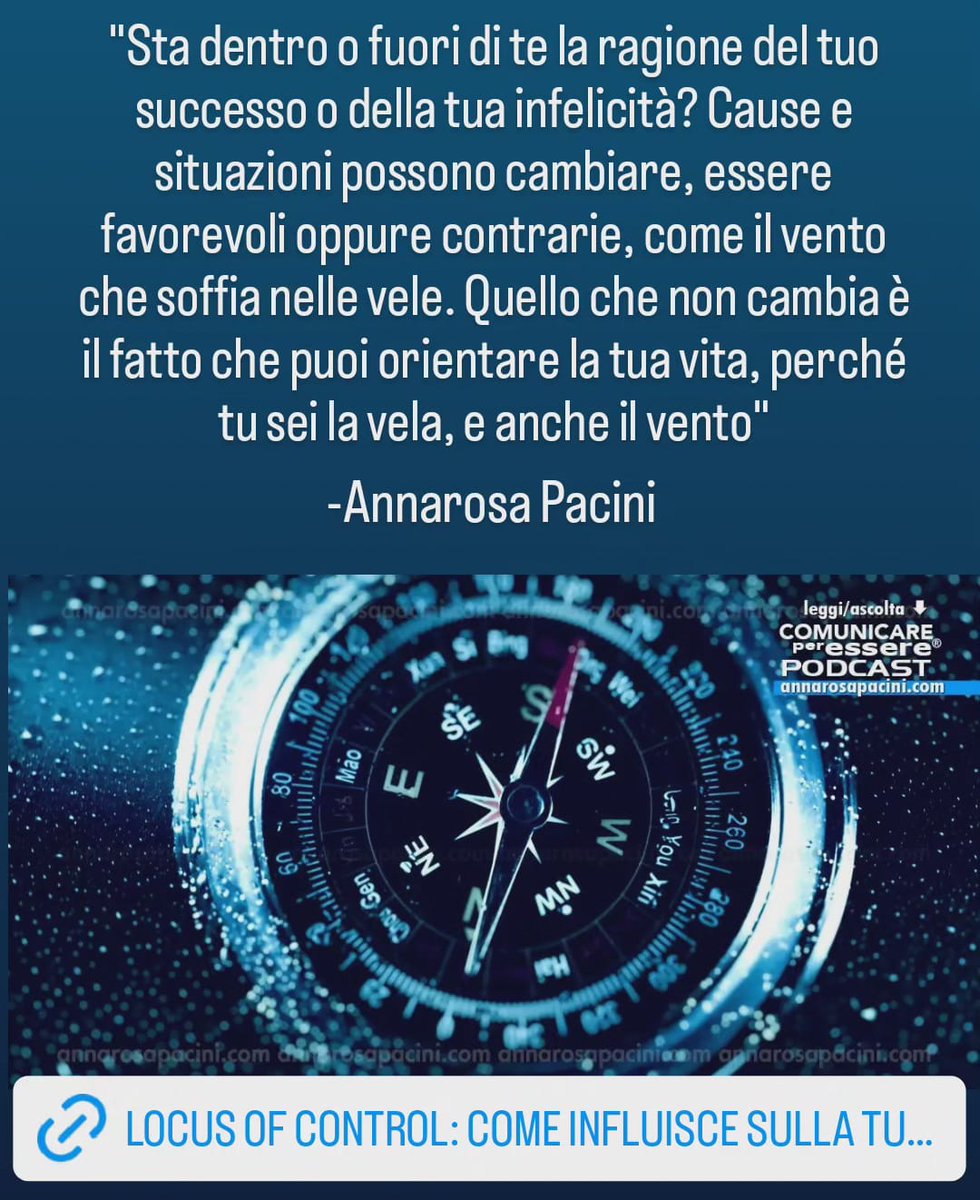 AnnarosaPacini's tweet photo. Cause e situazioni possono cambiare, essere favorevoli oppure contrarie, come il vento che soffia nelle vele. Quello che non cambia è il fatto che puoi #orientare la tua #vita, perché tu sei la vela, e anche il vento.
https://t.co/XLc12Y0h7r
#comunicazione #Motivation #scrivere https://t.co/rsXJ0aZd7a
