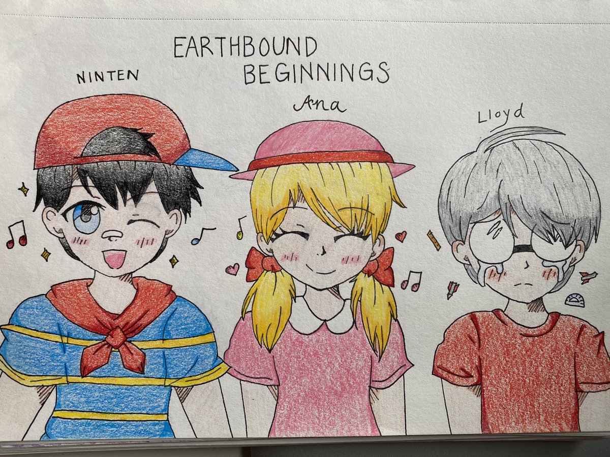 magicanttart's tweet photo. my earthbound fan art circa 2016 lmao 😭😭 https://t.co/l1iWBSgu5M