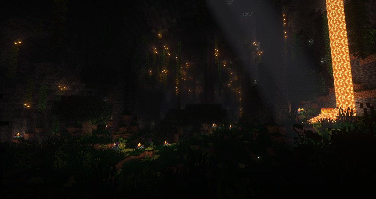 Introducing the Timeless Grotto, a new cave biome teeming with prehistoric plants and animals, sheltered in the depths. All part of my upcoming mod, Sniffer+, an expansion on the Sniffer for 1.20. Coming soon! #Minecraft #MinecraftMods #TrailsAndTales